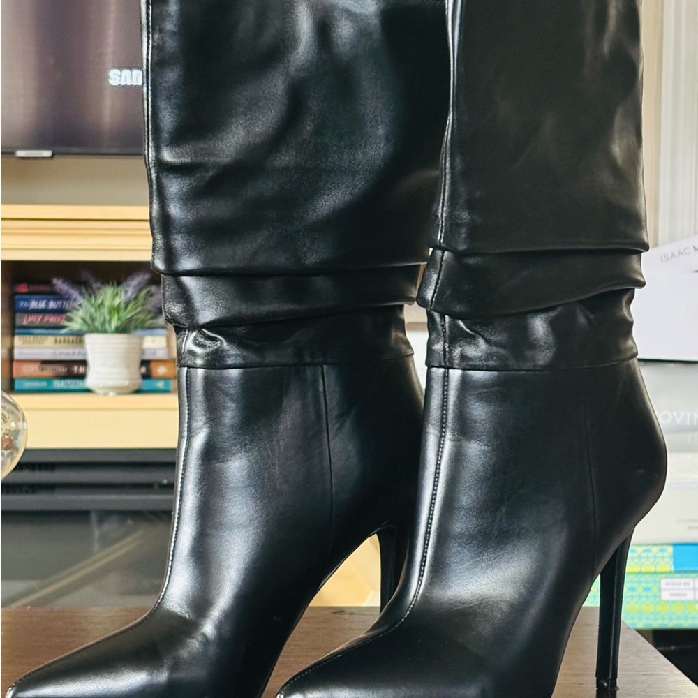 Nine West Black Heeled Boots